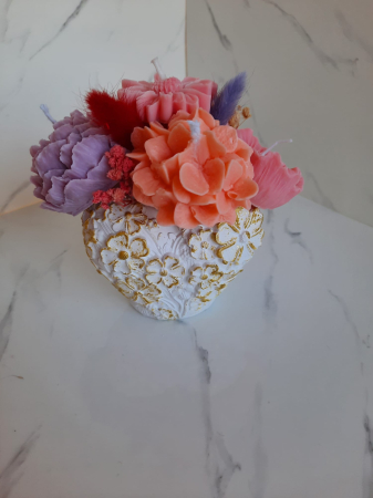 Vaze decorative - Minivaza cu floricele aurii