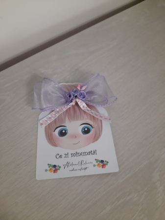 Accesorii par fete - Clama cu funda lila