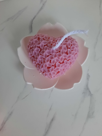 Lumanare inima cu flori [1]