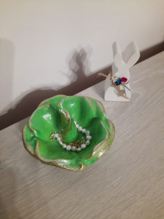 Decoratiuni - Suport bijuterii verde