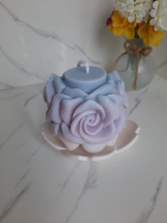 Lumanari - Lumanare cu trandafiri bleo