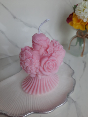 Lumanari - Lumanare doamna cu flori