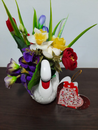 Produse - Decoratiune cu flori lebada