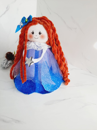 Decoratiuni pentru copii - Decoratiune zana cu rochie albastra