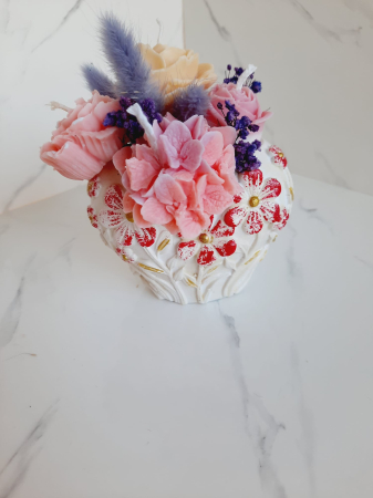 Vaze decorative - Minivaza cu flori rosii