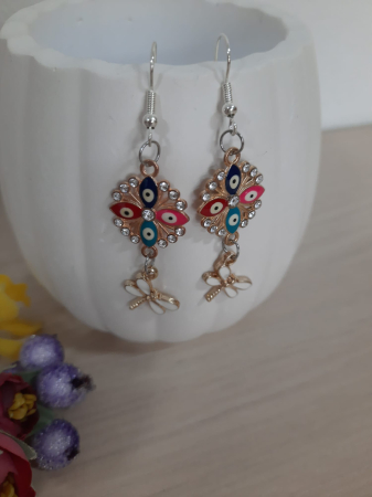 Cercei - Cercei cu pene de paun