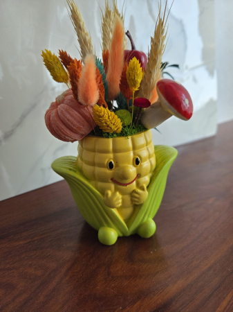 Vaze decorative - Porub decoratiune cu flori uscate