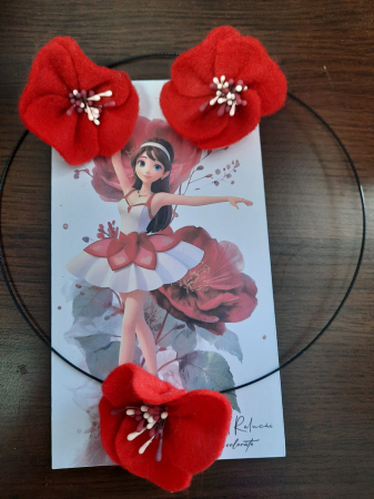 Bijuterii - Set cercei si colier cu stamine