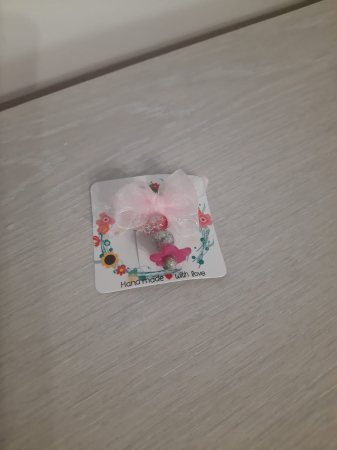 Accesorii par fete - Clama cu fundita organza