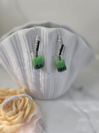 Cercei cu pahare coktail verde [2]