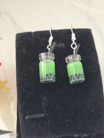 Cercei cu pahare coktail verde [1]