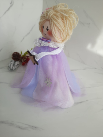 Decoratiune zana cu rochie lila [2]