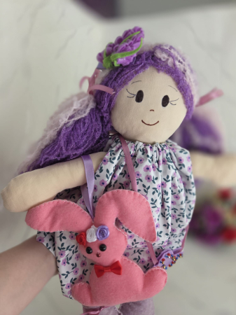 Decoratiuni pentru copii - Papusa Iris- Lavanda din Colectia Prietenele din gradina