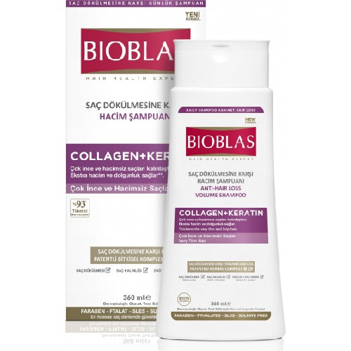 Sampon Anticadere Par Collagen+Keratin Par Subtire 360ml Bioblas [1]