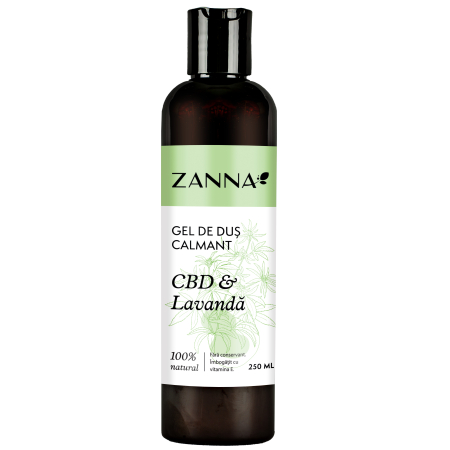 Îngrijire Corp - Gel de dus Calmant cu CBD & Lavanda, 250ml, Zanna