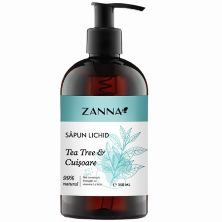 Săpunuri - Sapun lichid cu Tea Tree si Cuisoare, 350ml, Zanna
