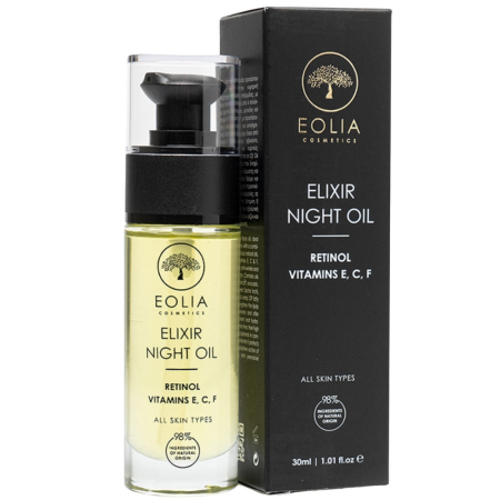 Uleiuri & Seruri - Ulei de fata, Elixir de noapte Antirid si Anti Imbatranire, 30ml, Eolia