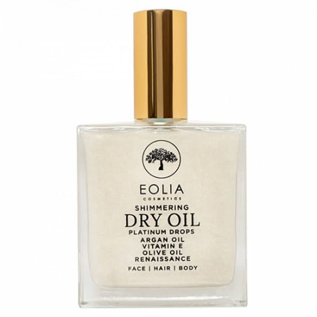 Îngrijire Corp - Ulei organic uscat cu sclipici, Platinum Drops, Renaissance, 100ml, Eolia