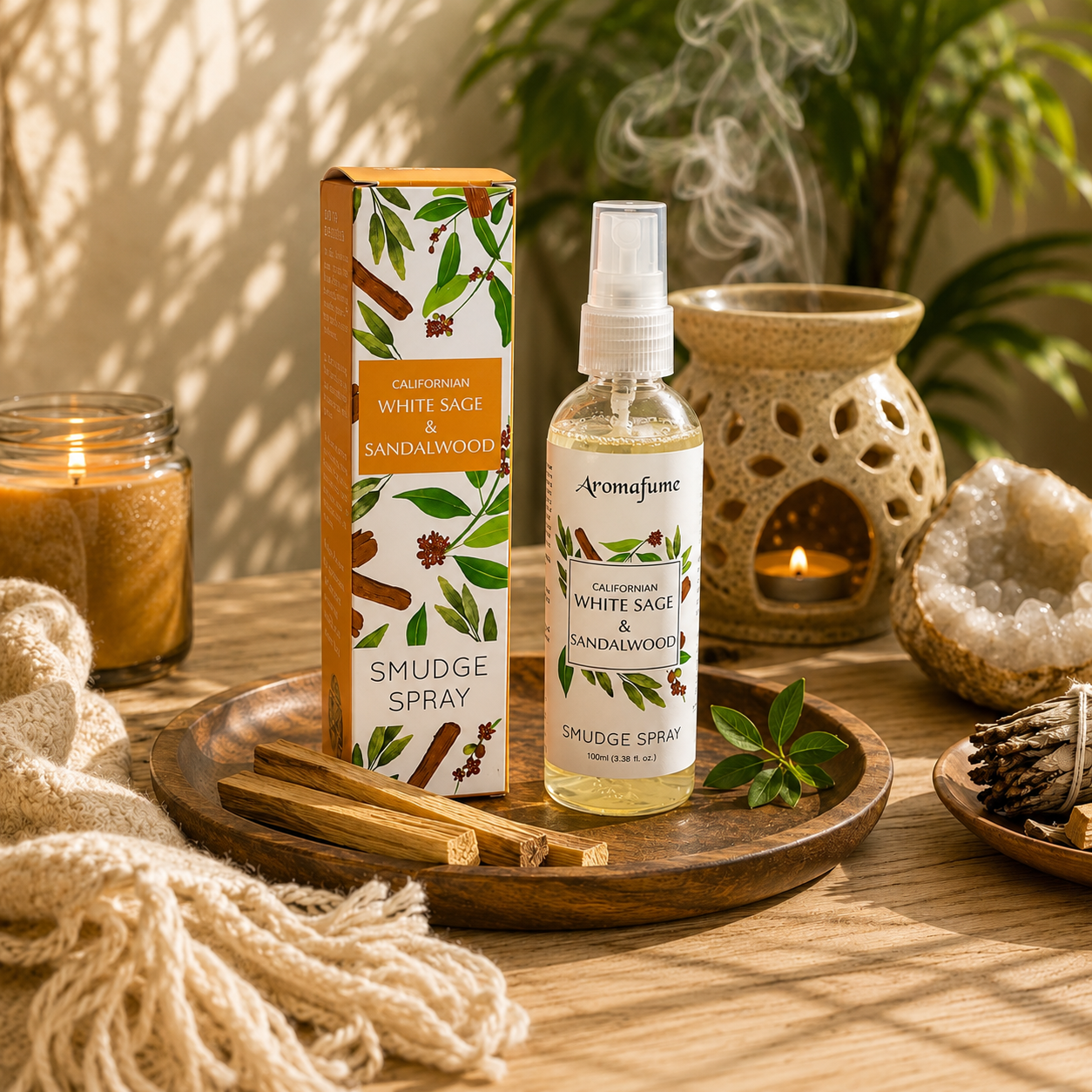 Spray cameră & textile salvie albă si lemn de santal Aromafume [2]