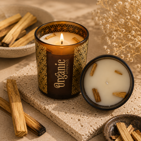 Lumânări - Lumânare Parfumată Palo Santo & Cedru