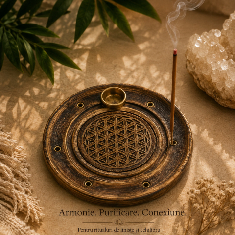 Accesorii - Suport bețișoare & conuri Flower of Life
