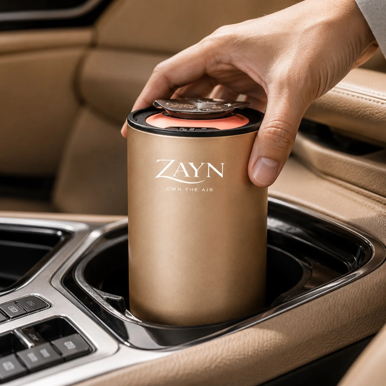 Pachet ZAYN AUTO ELITE GOLD aparat parfumare auto cu rezerva Bakarat [4]