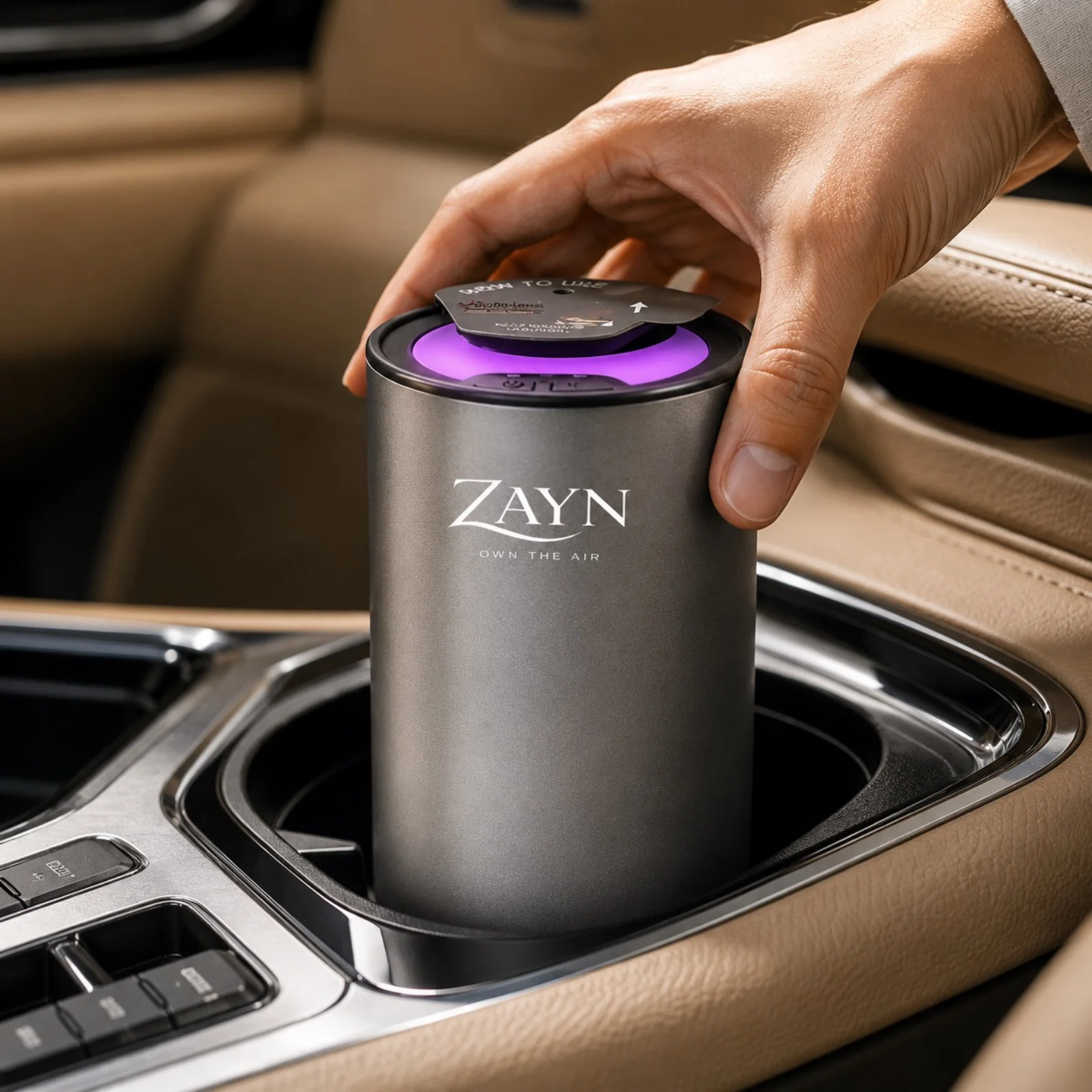 Pachet ZAYN AUTO ELITE SILVER aparat parfumare auto cu rezerva Bakarat [5]