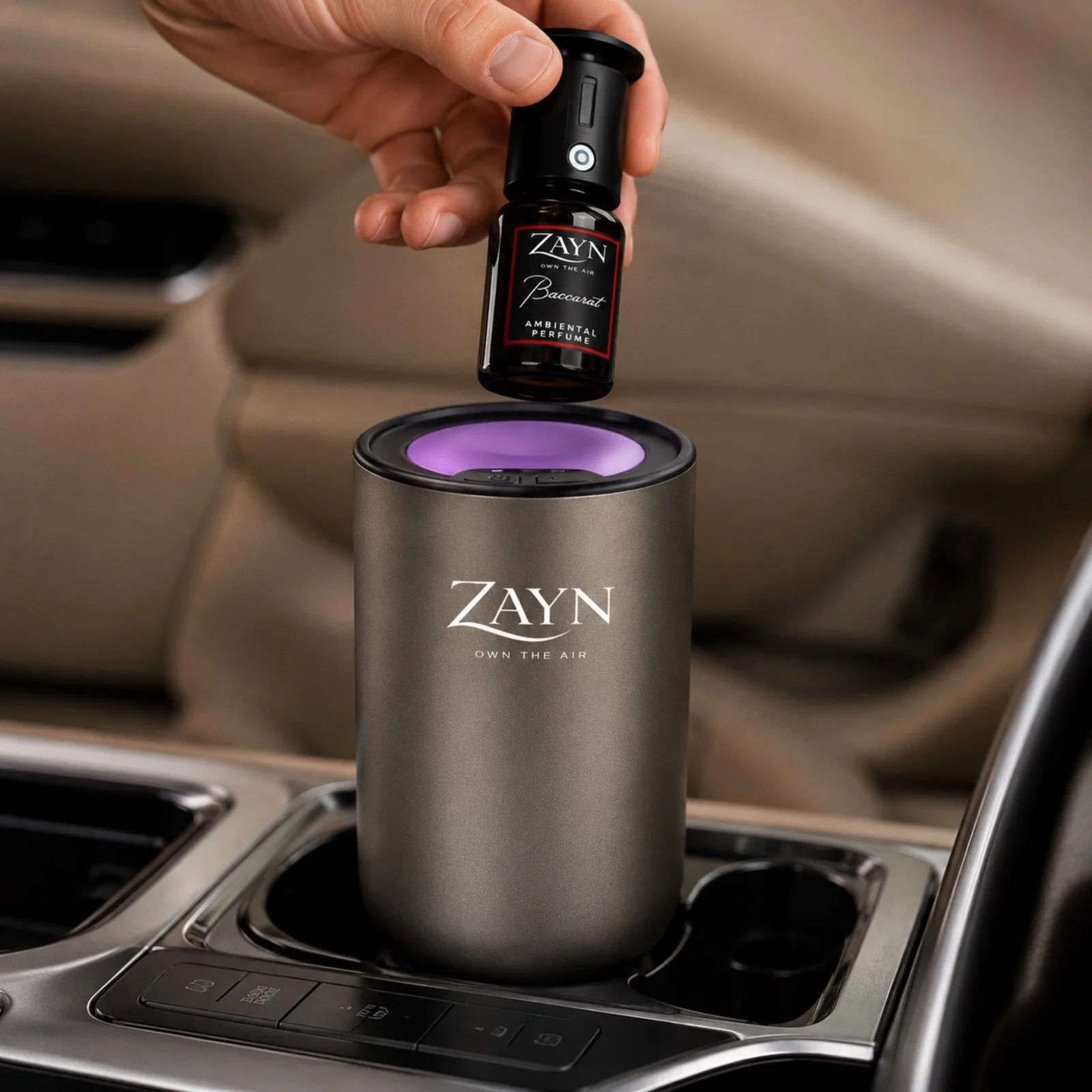 Pachet ZAYN AUTO ELITE SILVER aparat parfumare auto cu rezerva Bakarat [3]