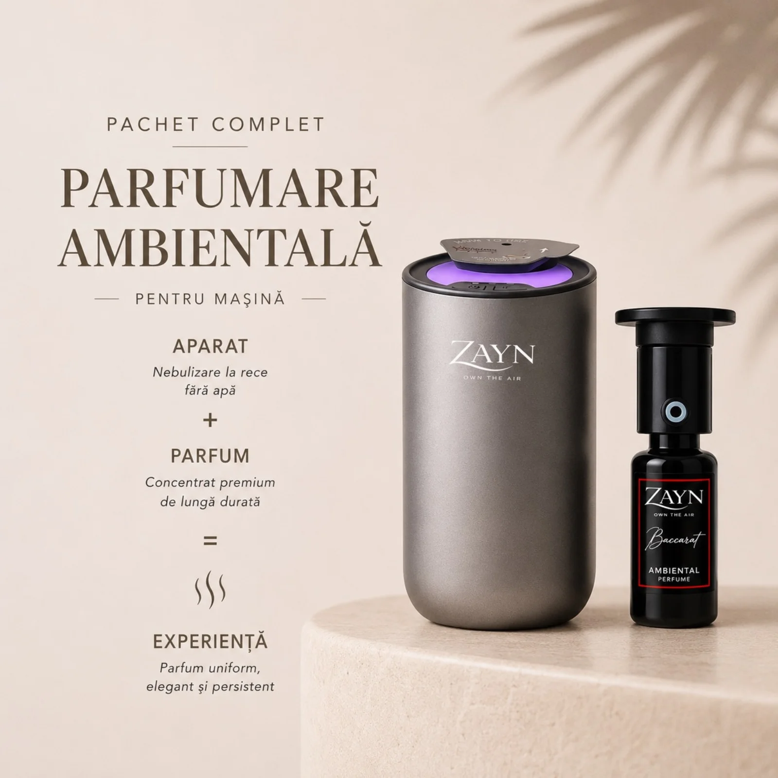 Pachet ZAYN AUTO ELITE SILVER aparat parfumare auto cu rezerva Bakarat [2]