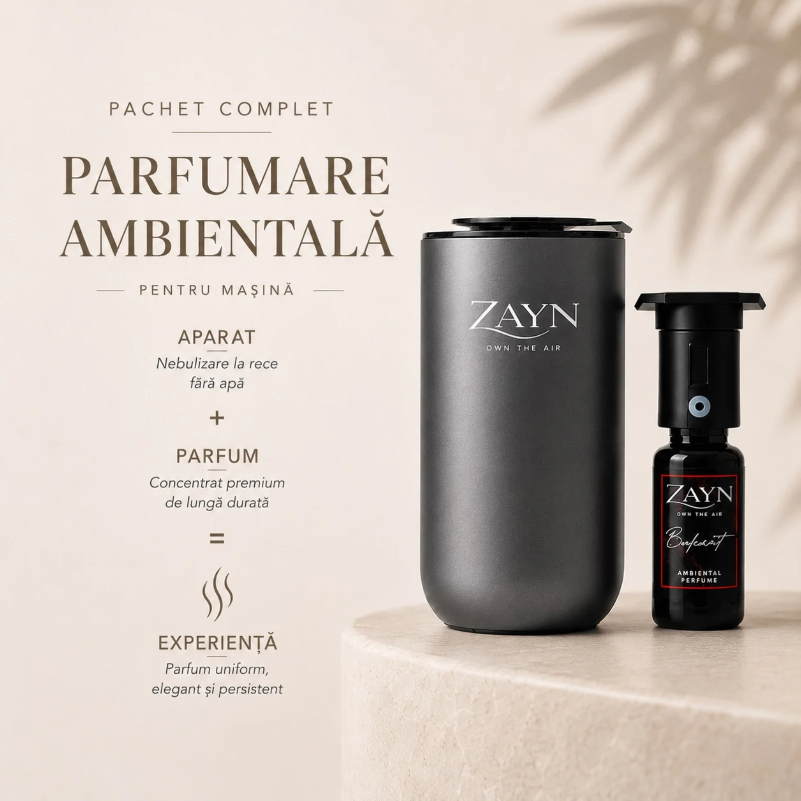 Pachet ZAYN AUTO ELITE TITAN aparat parfumare auto cu rezerva Bakarat [2]