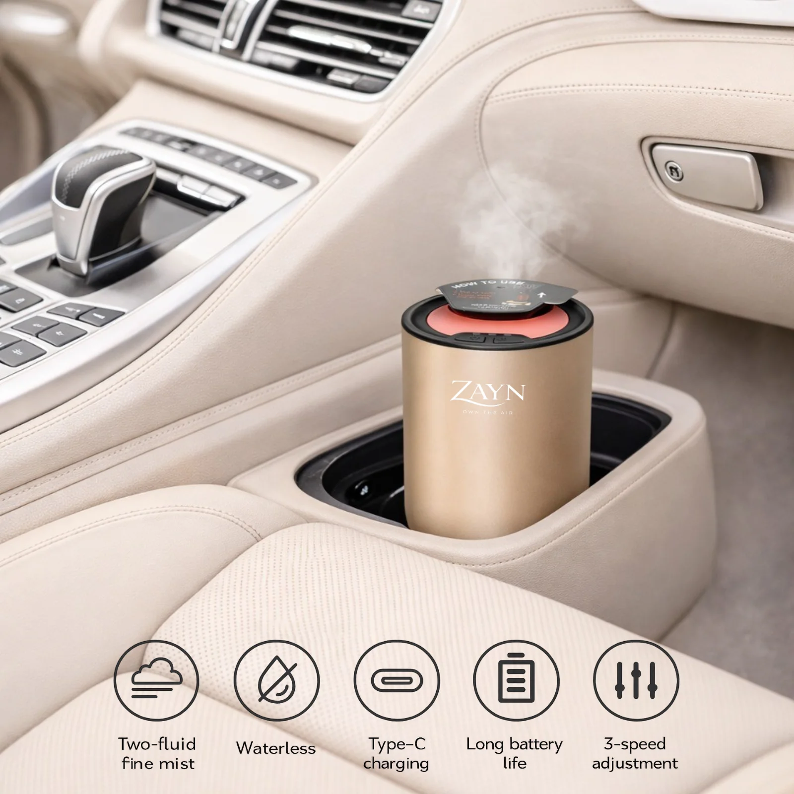 Zayn Auto Elite Gold aparat parfumare auto nebulizare la rece [2]