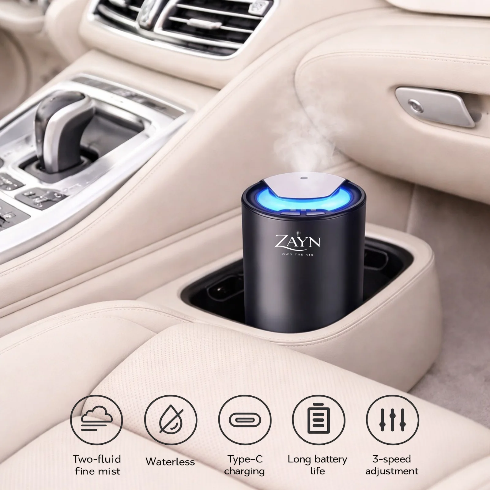 Zayn Auto Elite Titan – aparat parfumare auto cu nebulizare la rece, difuzor profesional [4]