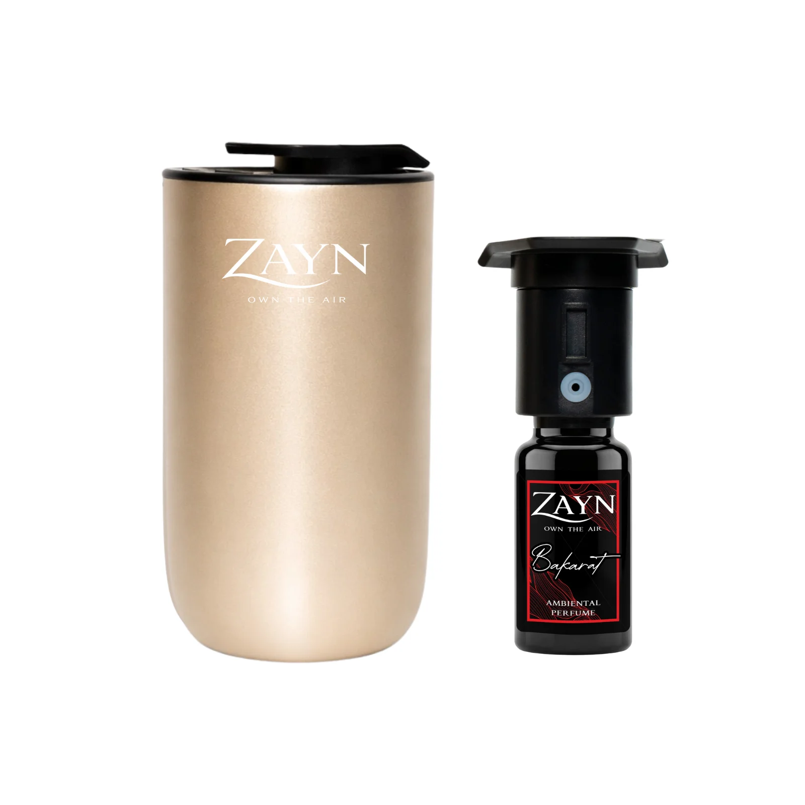 Pachet ZAYN AUTO ELITE GOLD aparat parfumare auto cu rezerva Bakarat