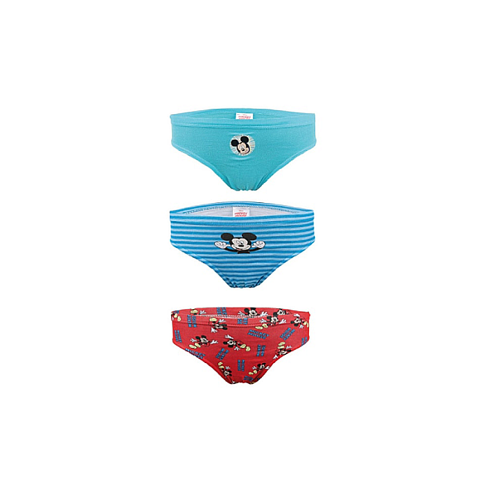 Set 3 chiloți pentru băieți, 100% bumbac, multicolor, Mickey Mouse [1]
