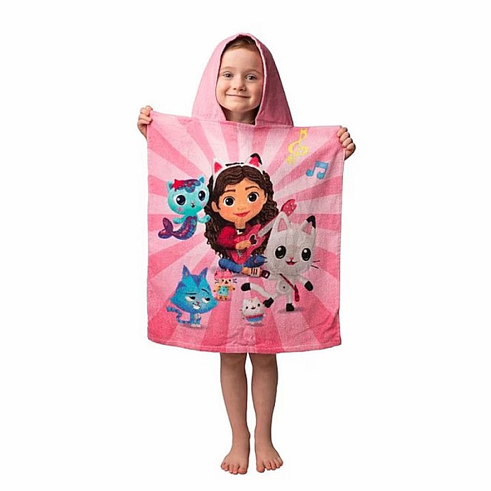 Prosop tip poncho, multicolor, 50 x 115 cm, 100% bumbac, Gabby's Dollhouse [1]