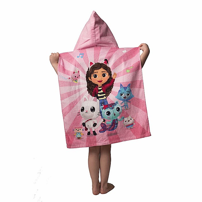 Prosop tip poncho, multicolor, 50 x 115 cm, 100% bumbac, Gabby's Dollhouse [2]