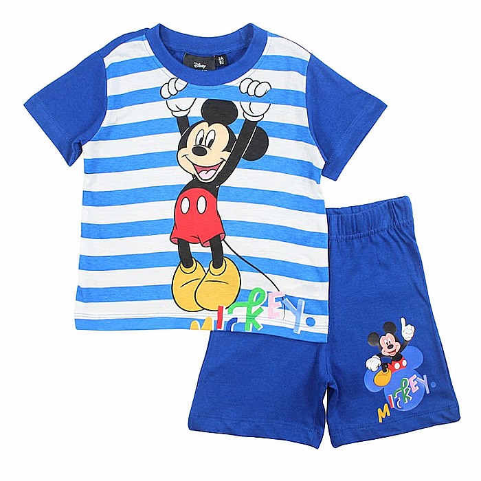 Pijamale copii cu mânecă scurtă, 100% bumbac, multicolor, Force, Mickey Mouse, Disney [1]