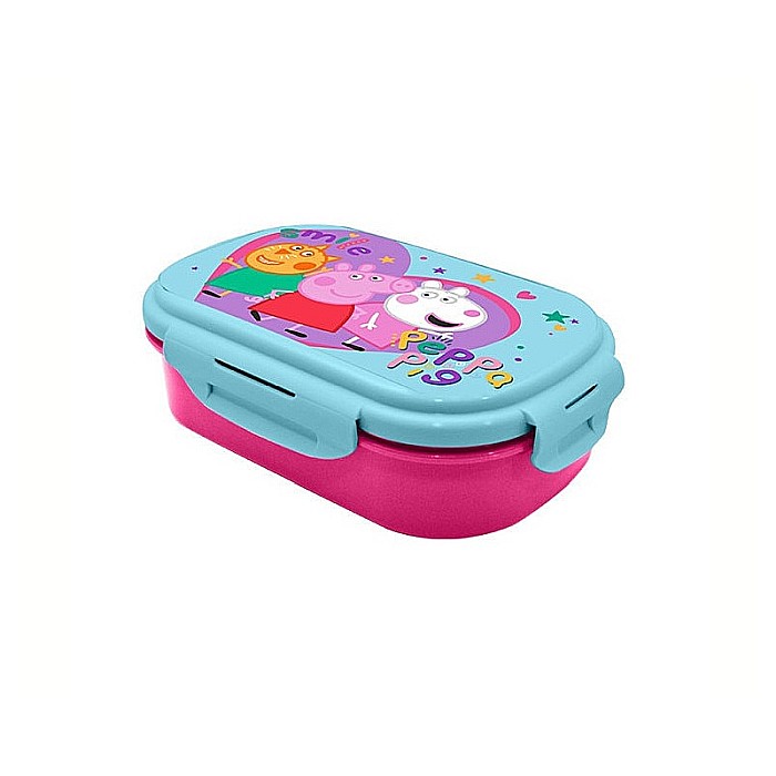 Cutie sandviș cu tacâmuri, fără BPA, 21x14x6 cm, Peppa Pig, Multicolor [3]