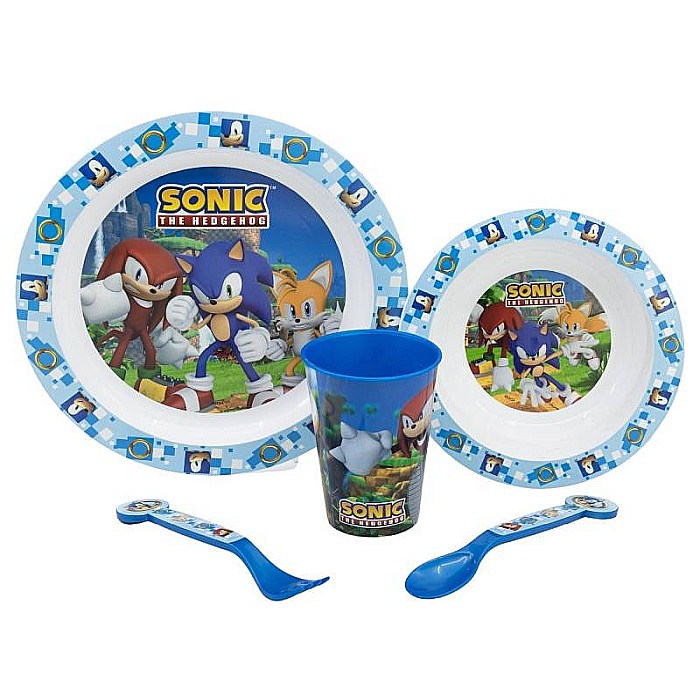 Set 5 piese pentru servit masă, plastic, fără BPA, multicolor, utilizabil la microunde, Sonic [2]