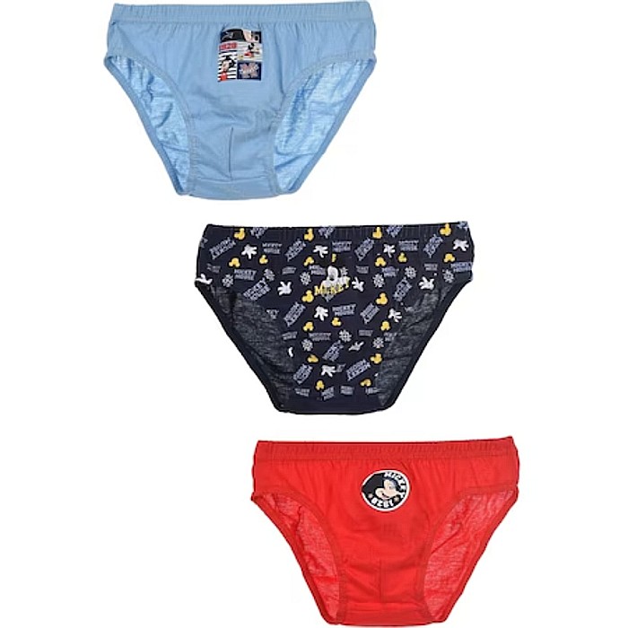 Set 3 chiloți pentru băieți, 100% bumbac organic, multicolor, 1928, Mickey Mouse, Disney [1]