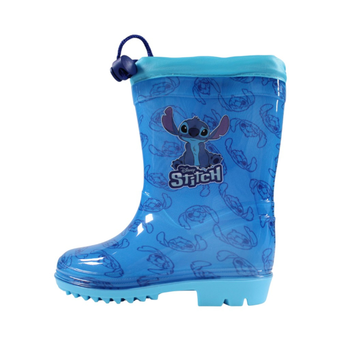 Cizme de ploaie cu șnur, albastru, Happy, Stitch [2]