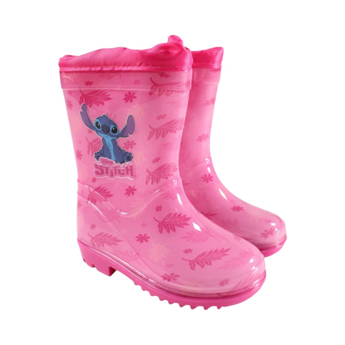 Cizme de ploaie cu șnur, roz, Happy, Stitch [1]