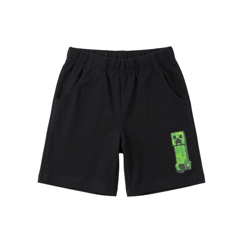 Compleu copii, 2 piese, mânecă scurtă, 100% bumbac, negru, Minecraft [3]