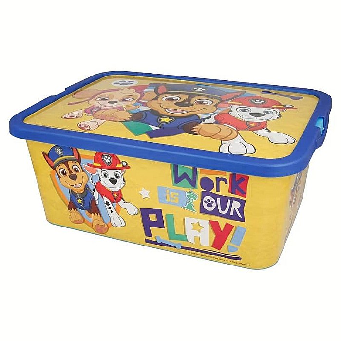Cutie pentru depozitare, din plastic, cu capac, 13 L, multicolor, 39x29x15 cm, Paw Patrol [1]