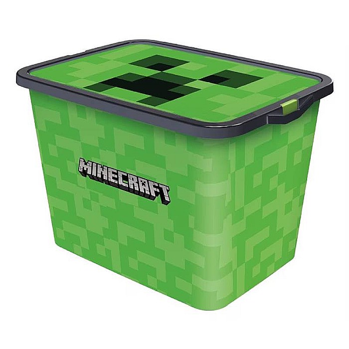 Cutie pentru depozitare, din plastic, cu capac, 23 L, multicolor, 40x27x29 cm, Minecraft [1]