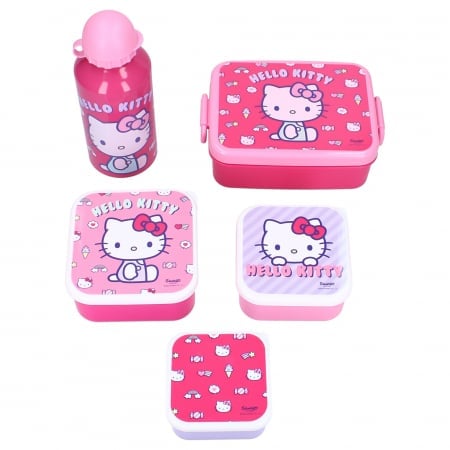 Cutie sandwich multicolor, fara BPA, cu garnitura si inchidere ermetica, 16x13x5 cm, Hello Kitty [6]