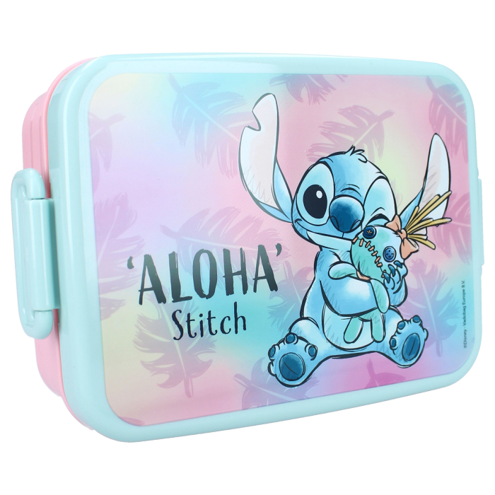 Cutie sandwich multicolor, fara BPA, cu garnitura si inchidere ermetica, 16x13x5 cm, Stitch, Disney [2]