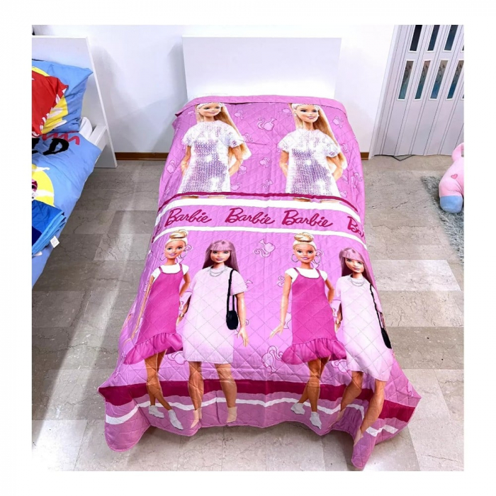 Cuvertură pentru pat, 250x150 cm, Roz, Barbie [1]