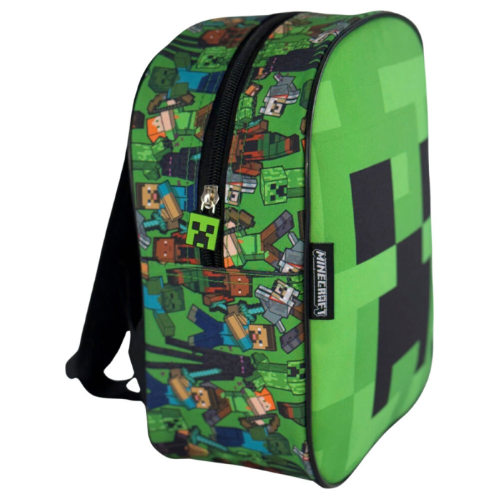 Ghiozdan gradinita, 26x22x10 cm, bretele ajustabile si intarite, verde, Happy, Minecraft [2]