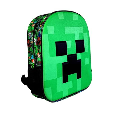 Ghiozdan grădiniță, 3D, 30x24x10 cm, bretele ajustabile și întărite, verde, Happy, Minecraft [3]